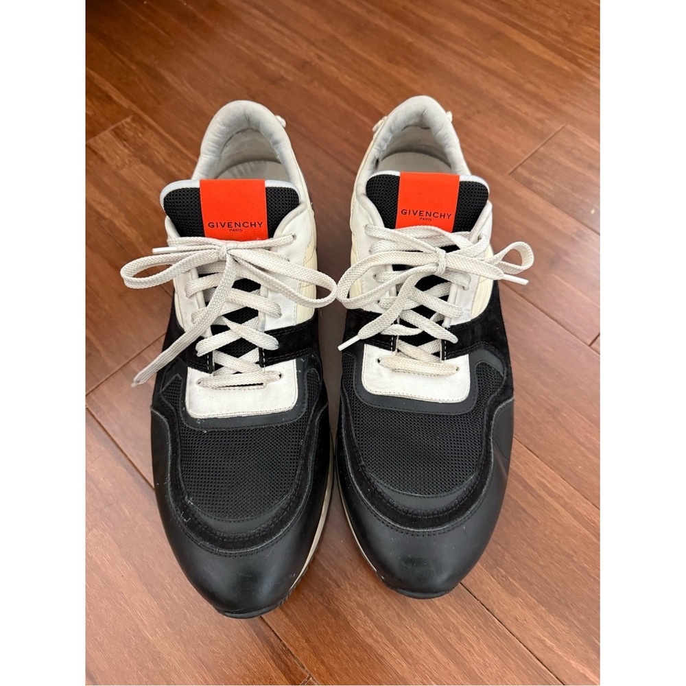 Givenchy Urban Street Runner Designer Sneakers Black White Red Size 11 - Picture 5 of 12